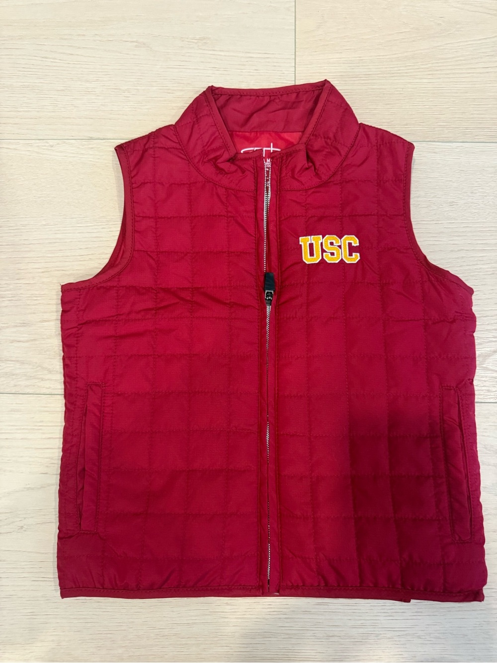 USC Youth Quilted Cardinal Vest with Zipper | 3T